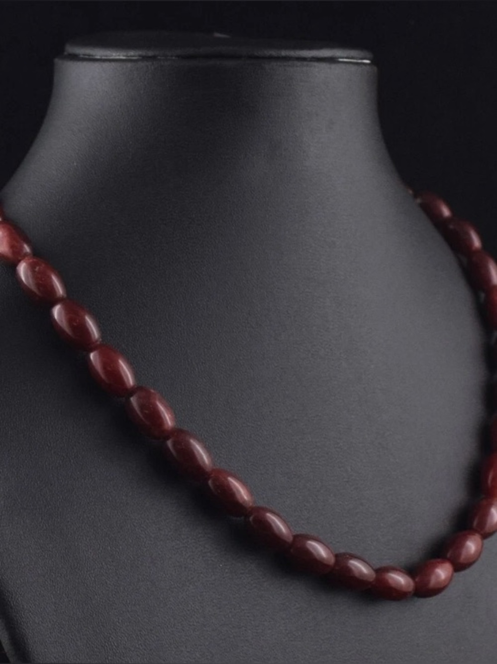 Beautiful Red Onyx beaded necklace